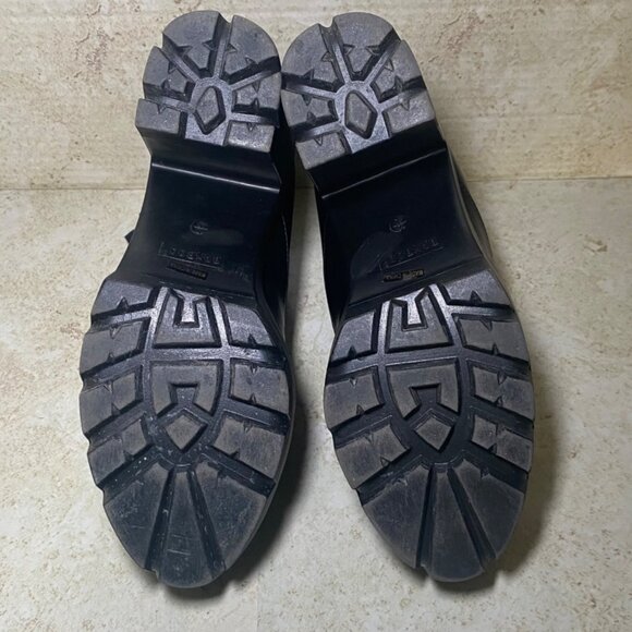 Black Platform Combat Boots Chunky Heel Lug Sole Lace Up Ankle Booties - Picture 8 of 9